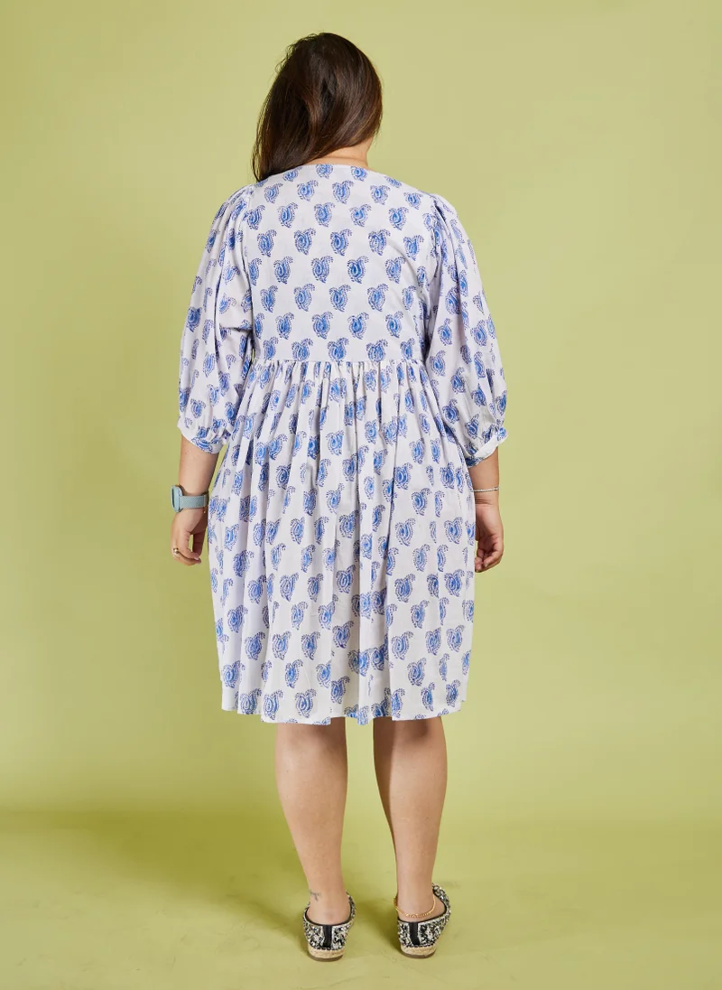 Kyshmysh  PAISLEY SHORT DRESS for Women | Best Price UAE